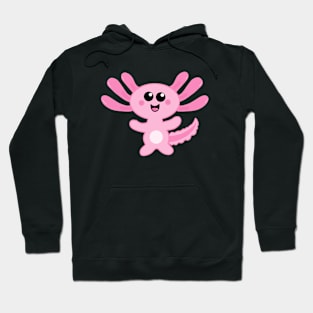 Cute Pink Axolotl Friend Illustration Hoodie